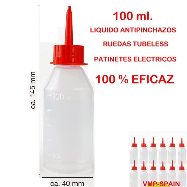 LIQUIDO REPARACION DE PINCHAZOS / FUGAS DE RUEDAS TUBELESS 100 cc