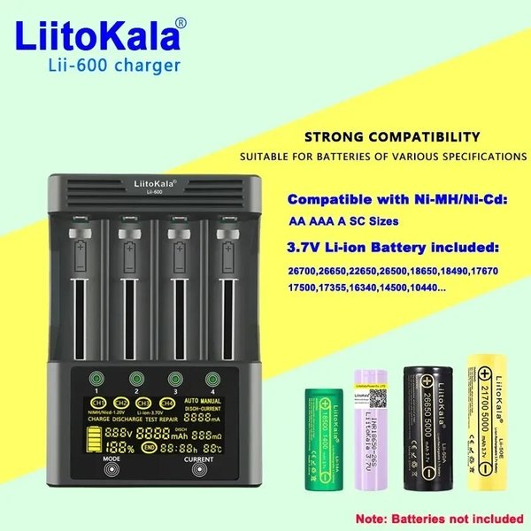 LiitoKala-cargador de batería  Lii-600  (Ultimo modelo)